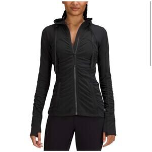 Lululemon Nulu Hooded Define Jacket Ruched Black Women’s Size 12